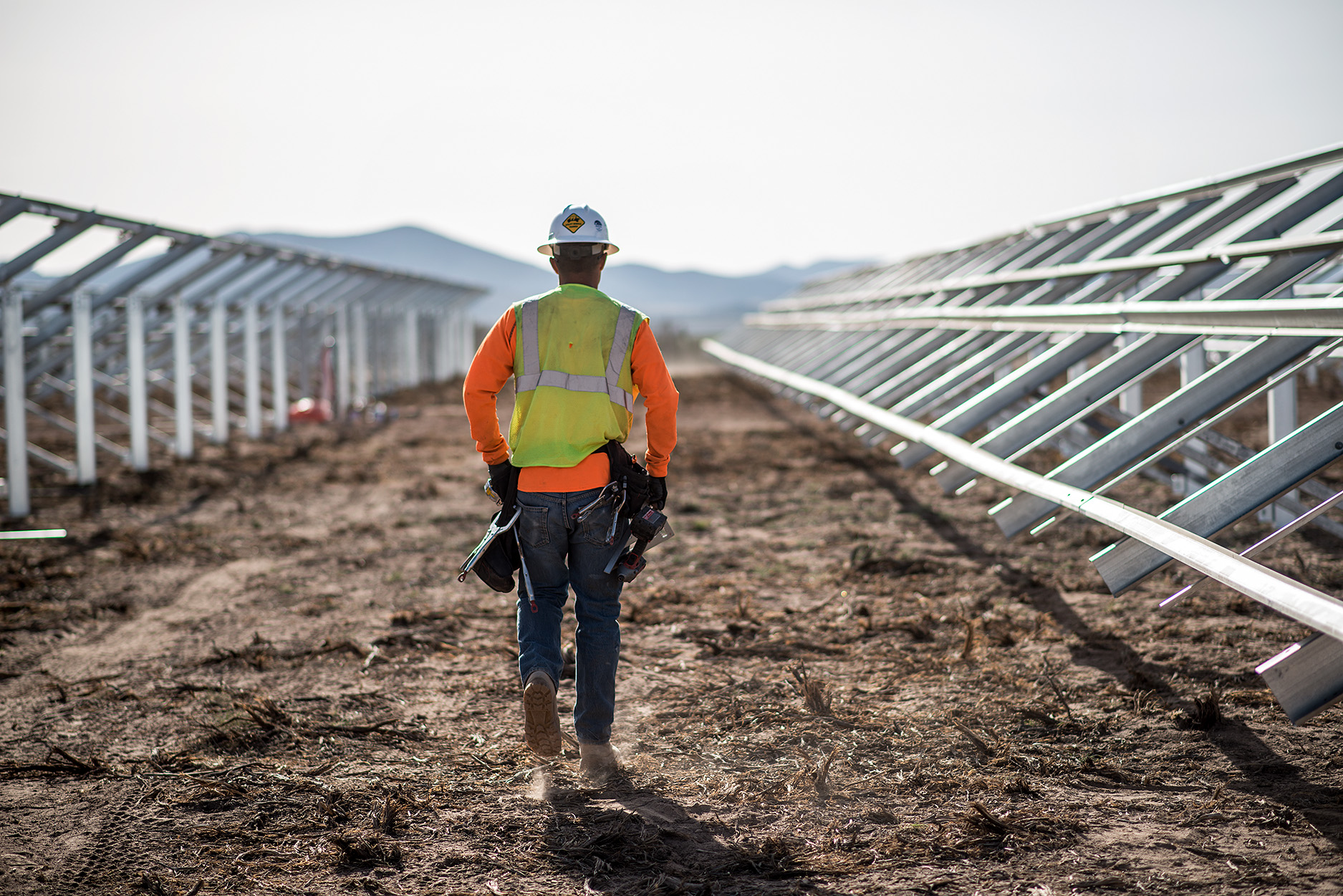 Industrial construction worker, Beryl Solar Plant Utah